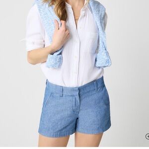 J. Crew chambray short 4.5” blue size 12 like new